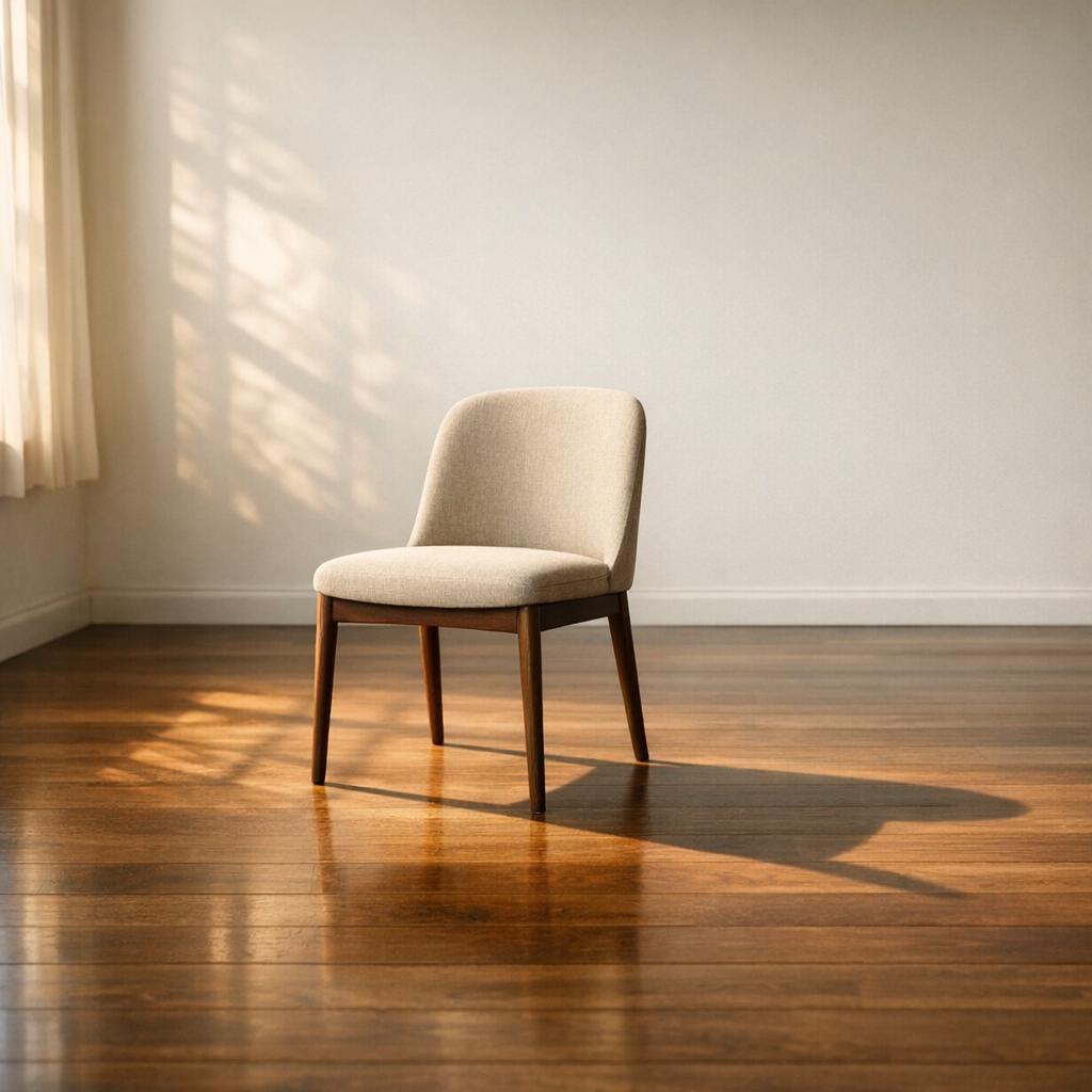 empty chair in the middle of the room